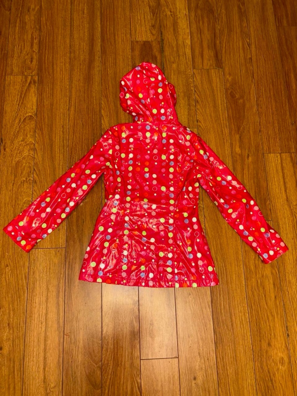 Vintage Y2K Justice Rain Jacket with polka dots - Picture 6 of 8